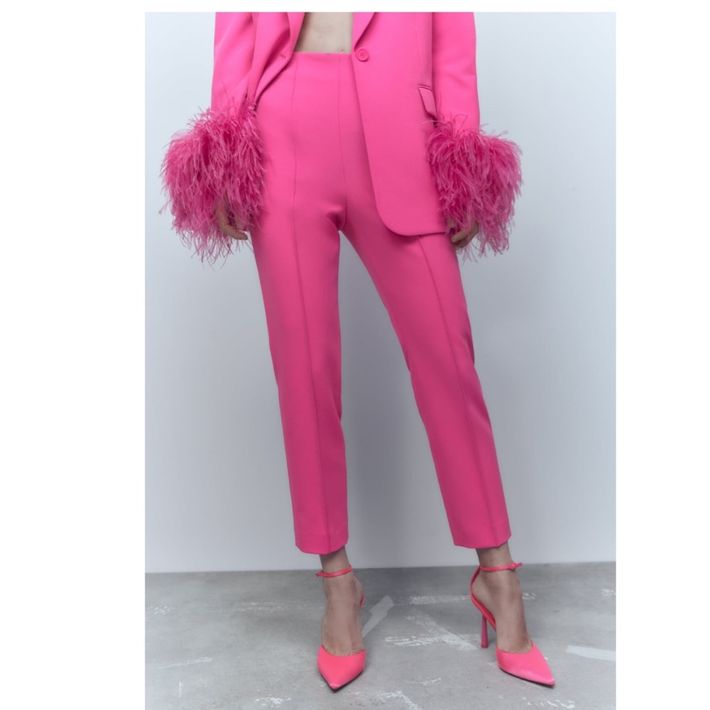 zara MINIMAL HIGH WAIST PANTS